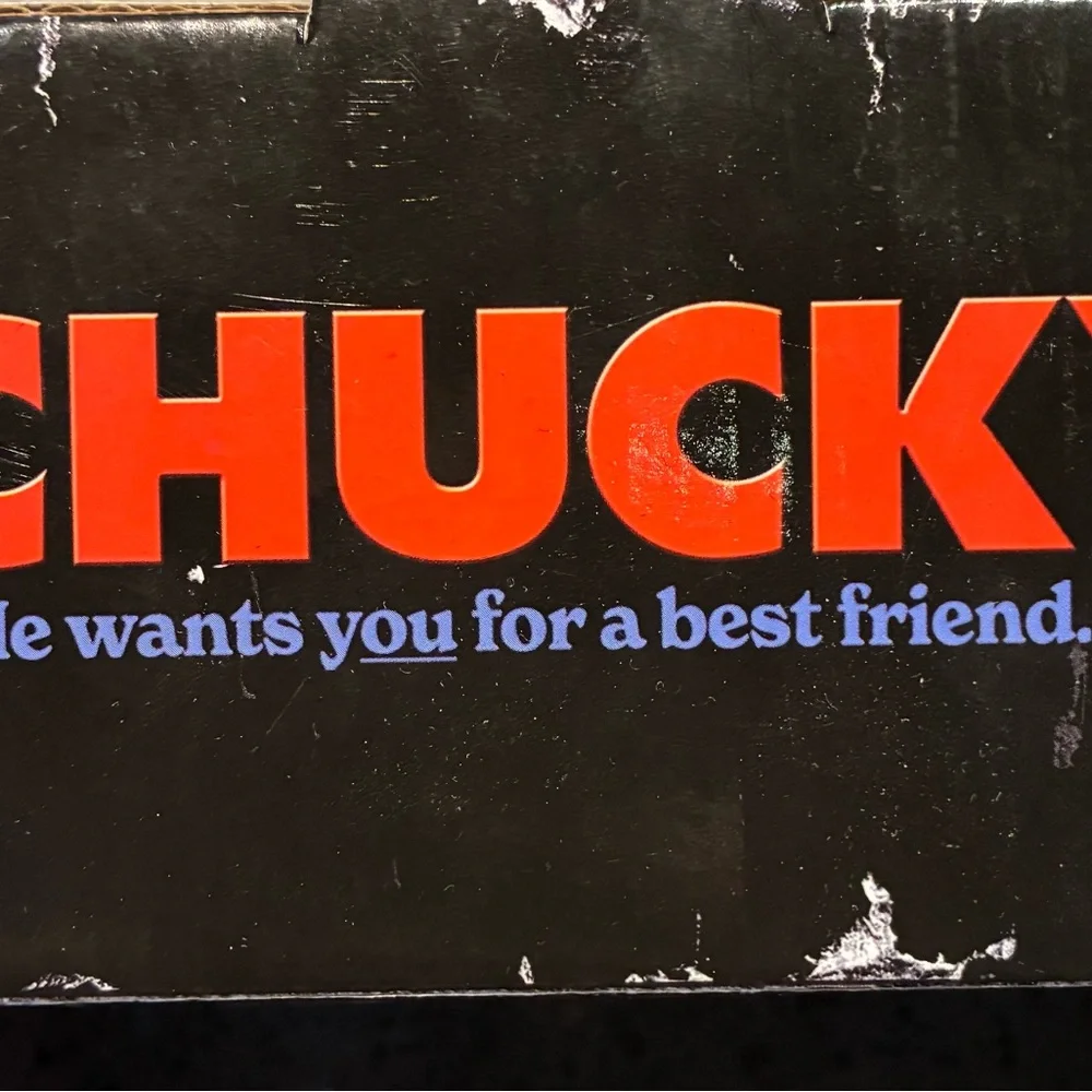 NIB Spencer's Chucky Ceramic Salt & Pepper Shaker Set - Brown and Blonde - Picture 5 of 5
